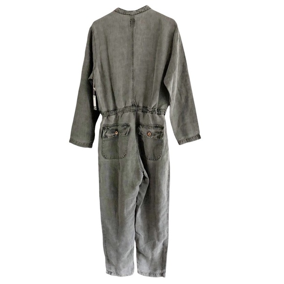 Free People NSF Women's Gray Jumpsuit Alana Tie Waist Medium - Picture 3 of 11